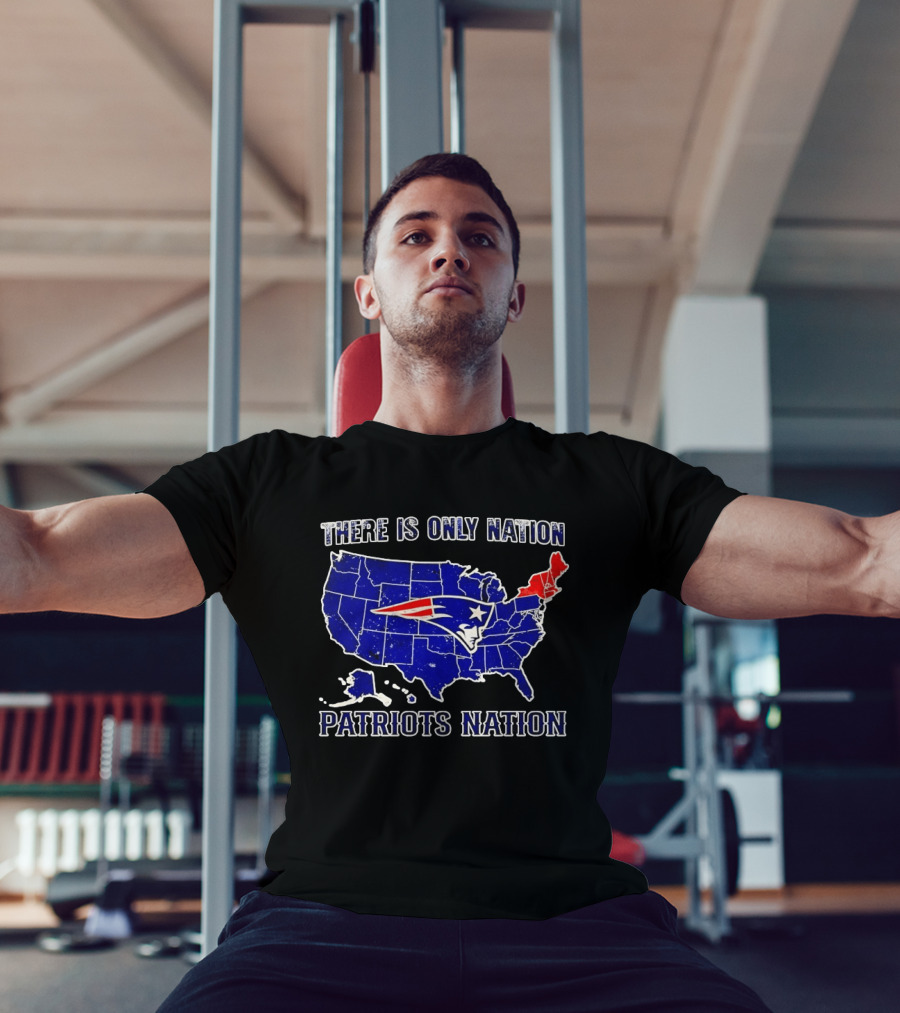 There Is Only Nation New England Patriots Nation Map T-Shirt