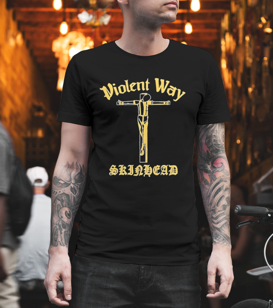 Violent Way Skinhead Crucifix T-Shirt