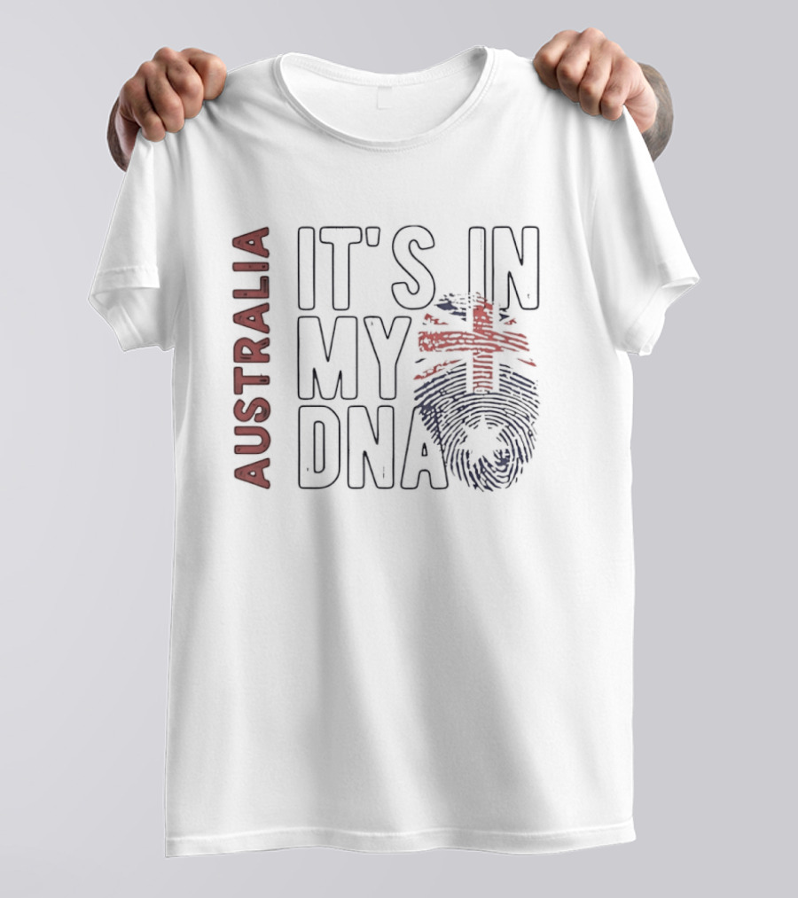 Australia It's In My DNA Fingerprint Flag T-Shirt