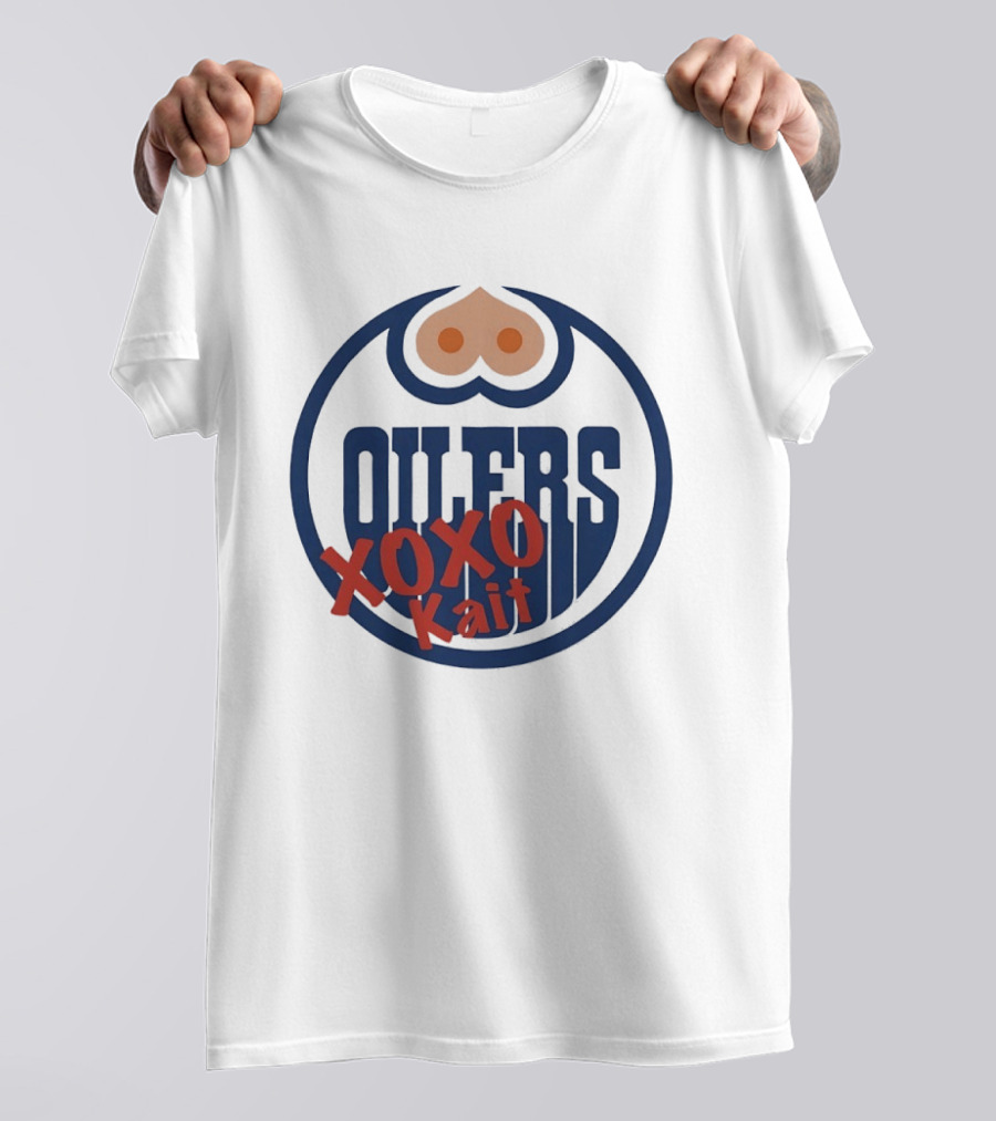 Edmonton Oilers XOXO Kait Retro Style Fan Merch T-Shirt