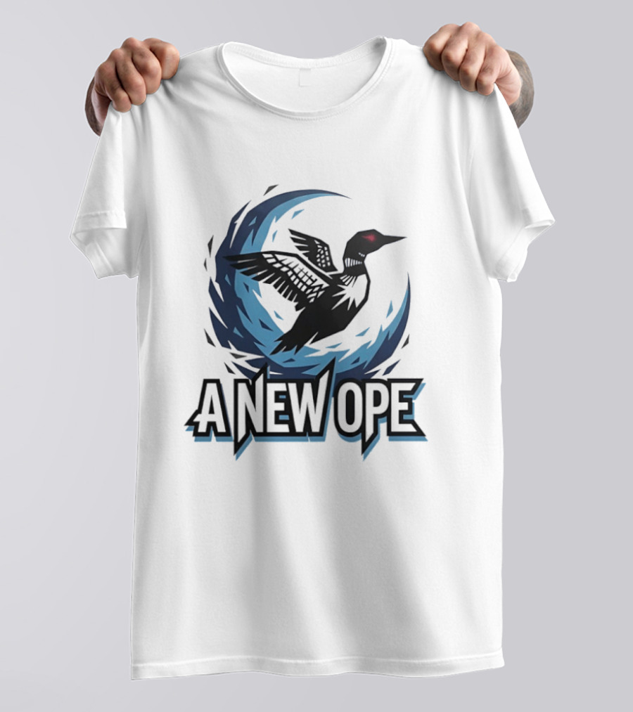 Loons Minnesota A New OPE Starbird Blue Circle Crest T-Shirt