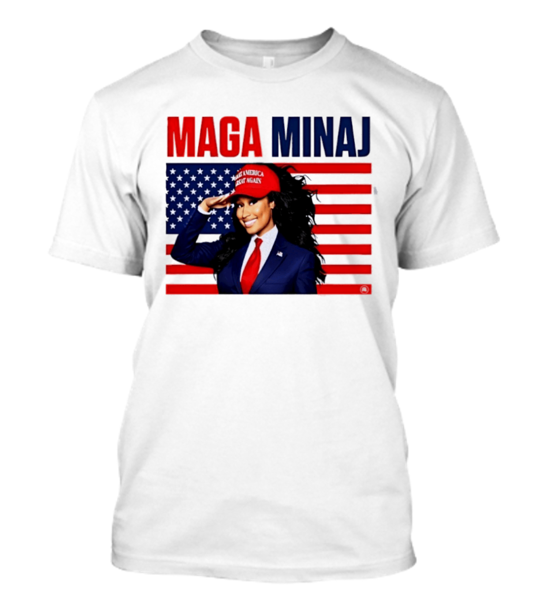 MAGA Minaj Make America Great Again America Flag T-Shirt