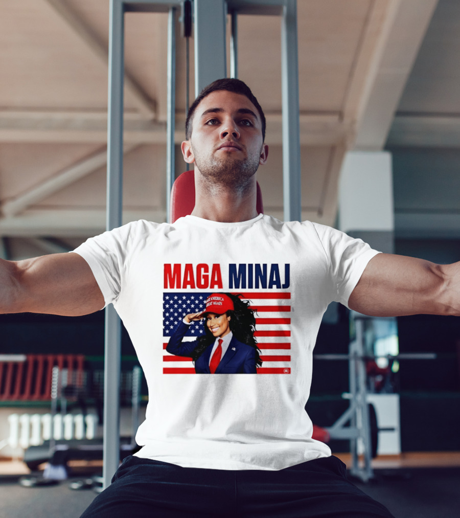 MAGA Minaj Make America Great Again America Flag T-Shirt