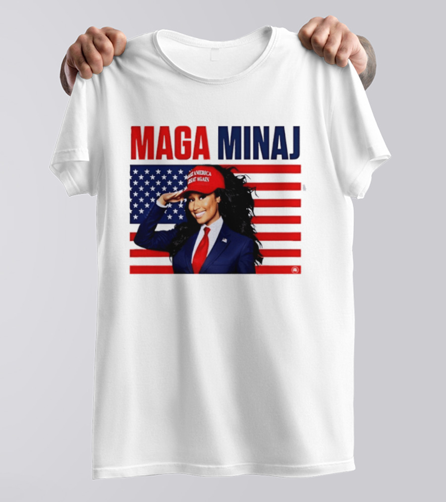 MAGA Minaj Make America Great Again America Flag T-Shirt