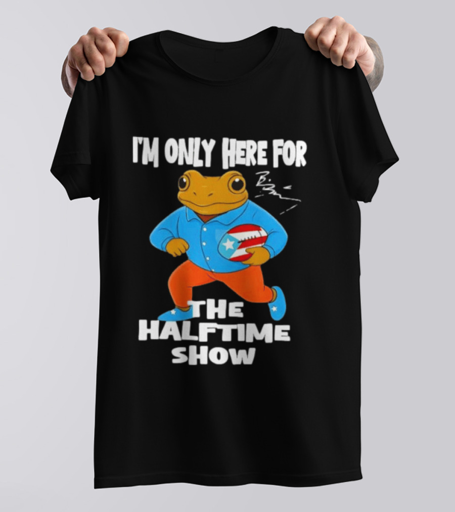 I'm Only Here For The Halftime Show Frog Football T-Shirt