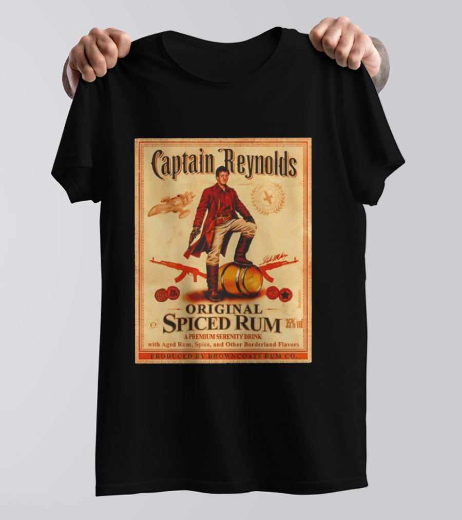 Captain Reynolds Original Spiced Rum Serenity Drink With Aged Rum Spice And Borderland Flavors T-Shirt