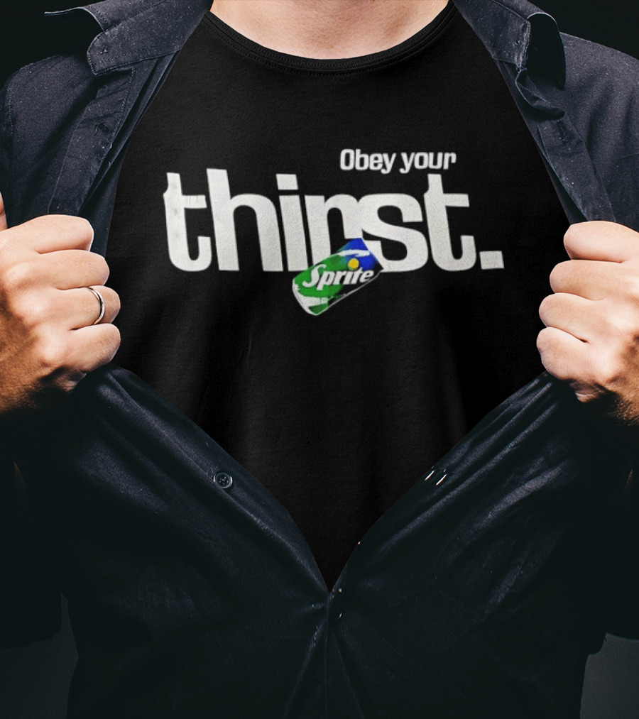 Obey Your Thirst Sprite Can Retro Branding T-Shirt