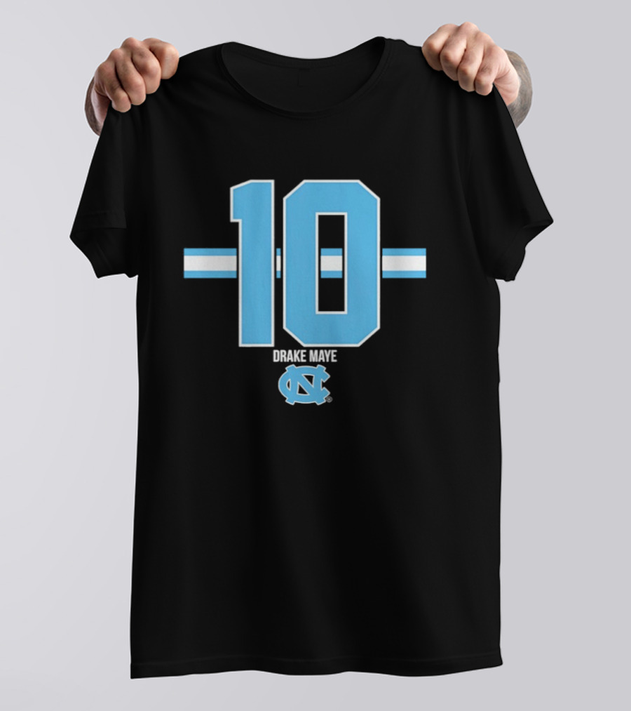 Drake Maye 10 North Carolina Tar Heels Football UNC T-Shirt