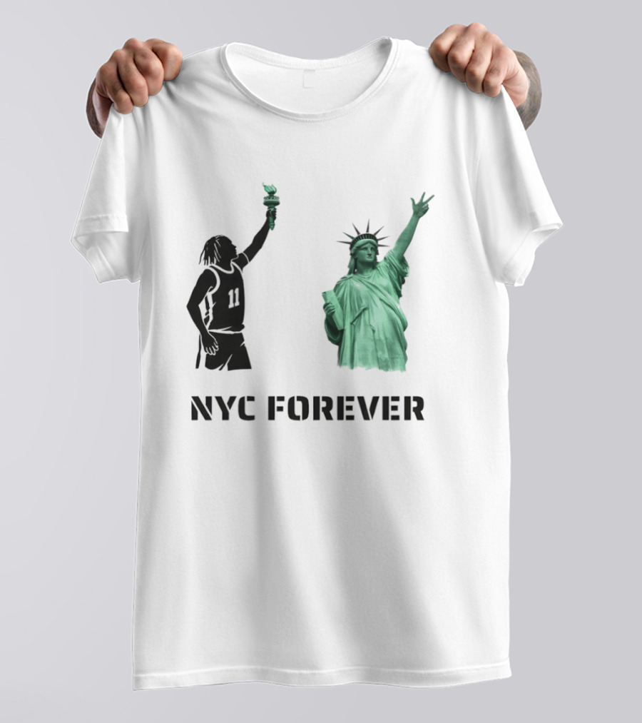 Jalen Brunson 11 Statue Of Liberty NYC Forever New York Knicks 2026 NBA T-Shirt