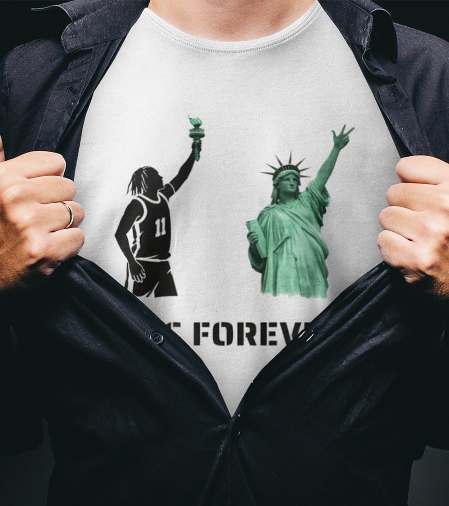Jalen Brunson 11 Statue Of Liberty NYC Forever New York Knicks 2026 NBA T-Shirt