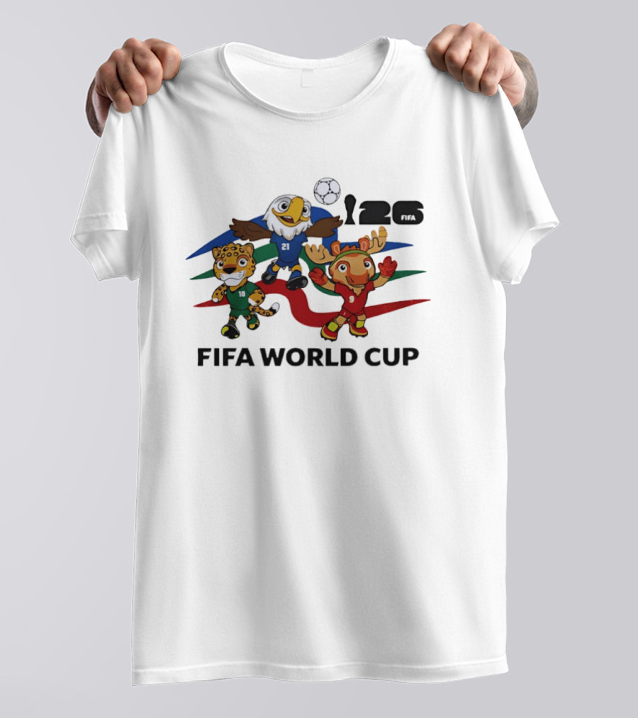 Maple Canada Zayu Mexico Clutch USA FIFA World Cup 2026 Mascots T-Shirt
