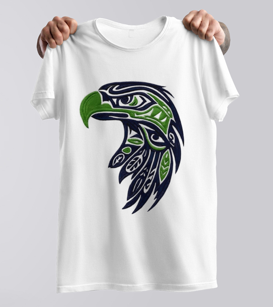 Seattle Seahawks Native American Tribal Art Eagle Head T-Shirt
