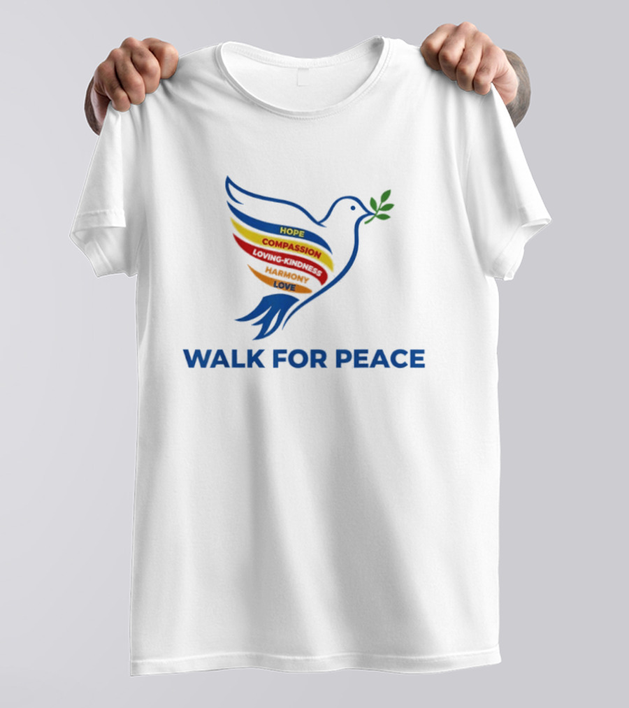 Walk For Peace Hope Compassion Love Dove T-Shirt