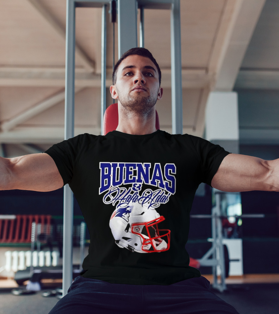 Buenas Hafa Adai New England Patriots Football Helmet T-Shirt