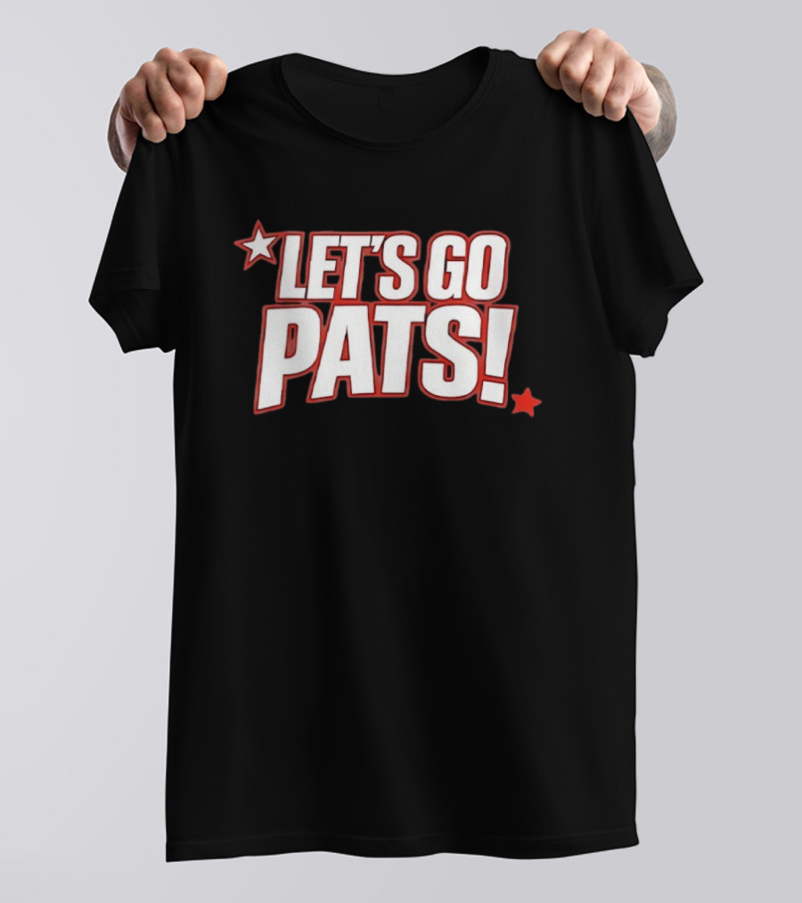 New England Patriots Let's Go Pats Star Fan Cheer T-Shirt