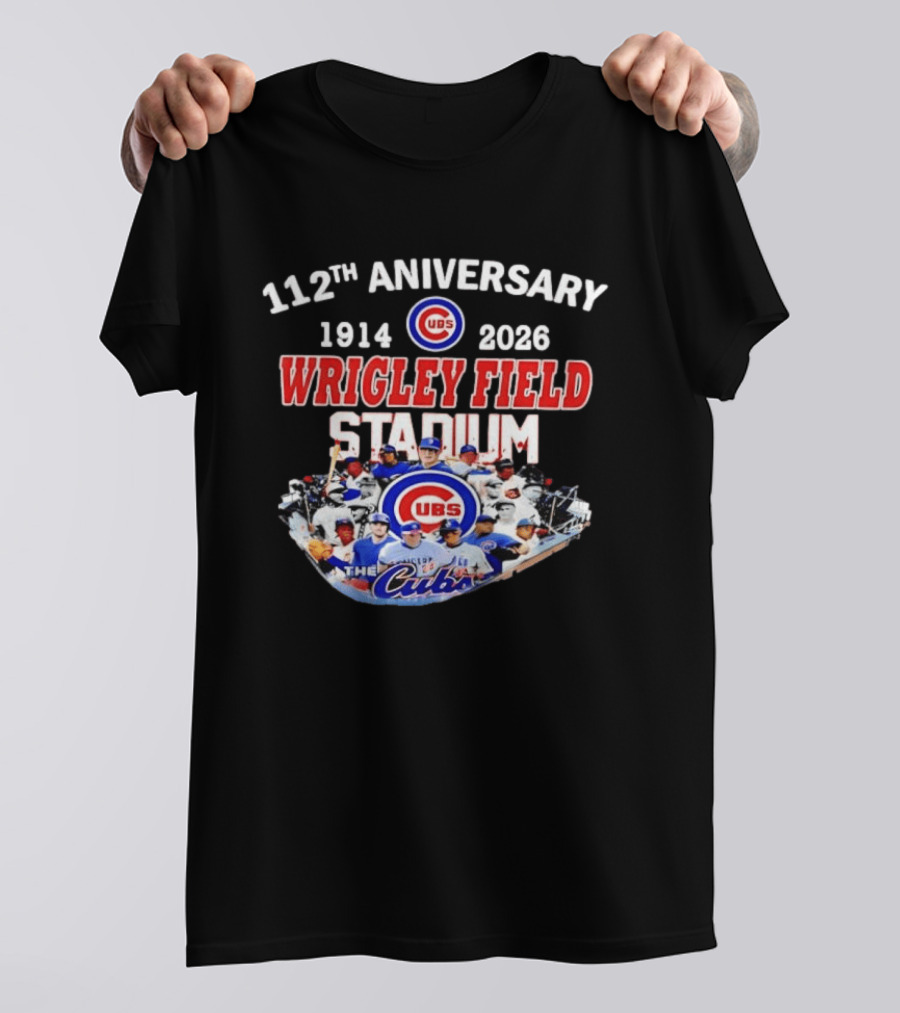 112th Anniversary 1914 2026 Chicago Cubs Wrigley Field Stadium T-Shirt