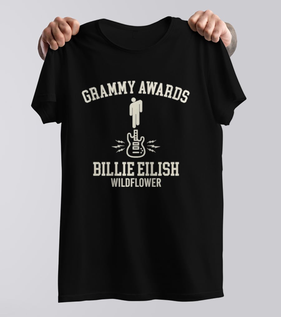 Grammy Awards Billie Eilish Wildflower Electric Guitar T-Shirt