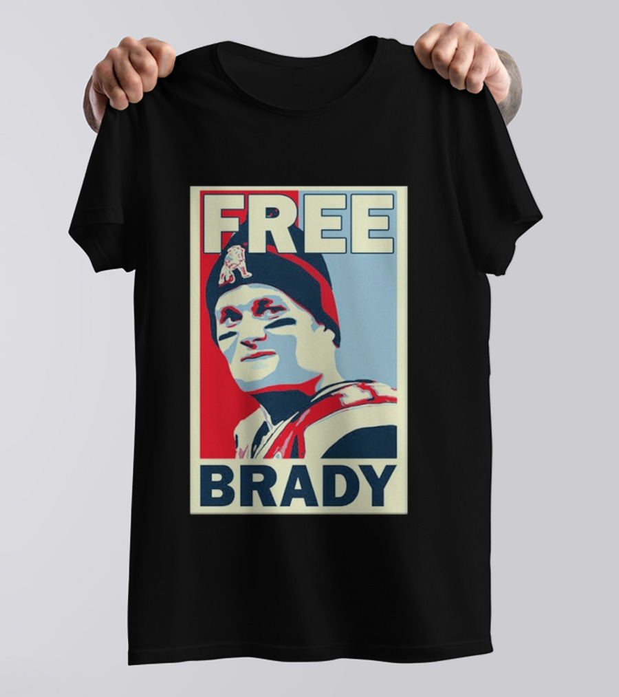 New England Patriots Free Brady Style Sports T-Shirt