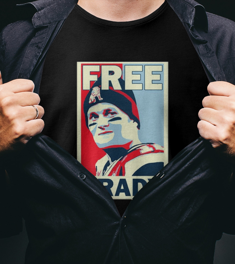 New England Patriots Free Brady Style Sports T-Shirt