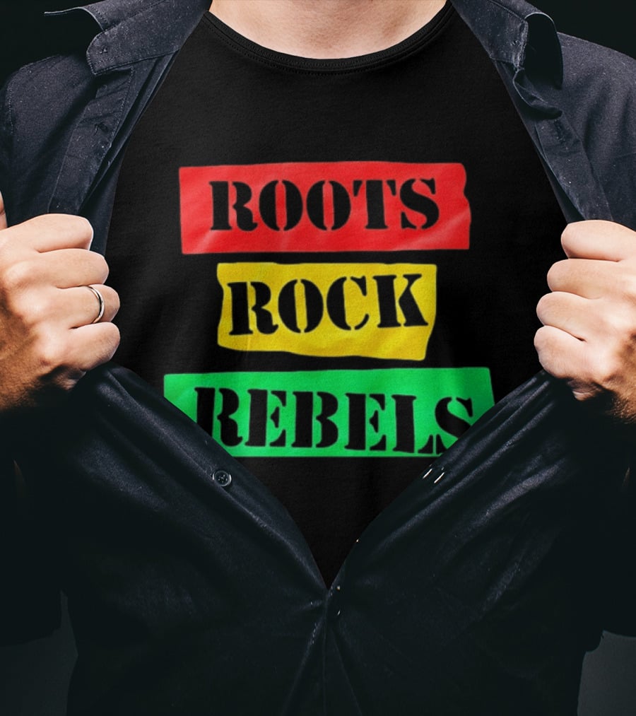 Roots Rock Rebels Reggae Rasta Vibes T-Shirt