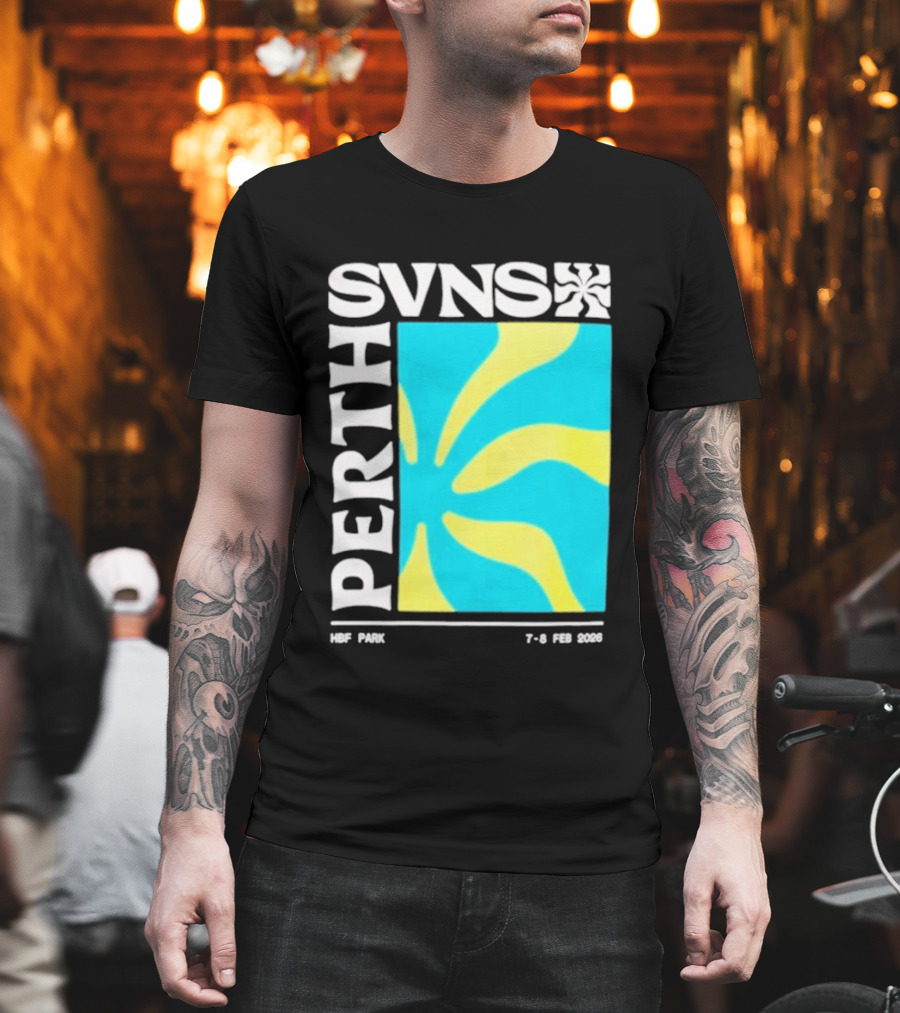 SVNS Perth 2026 Event 7 8 Feb Yellow Blue T-Shirt