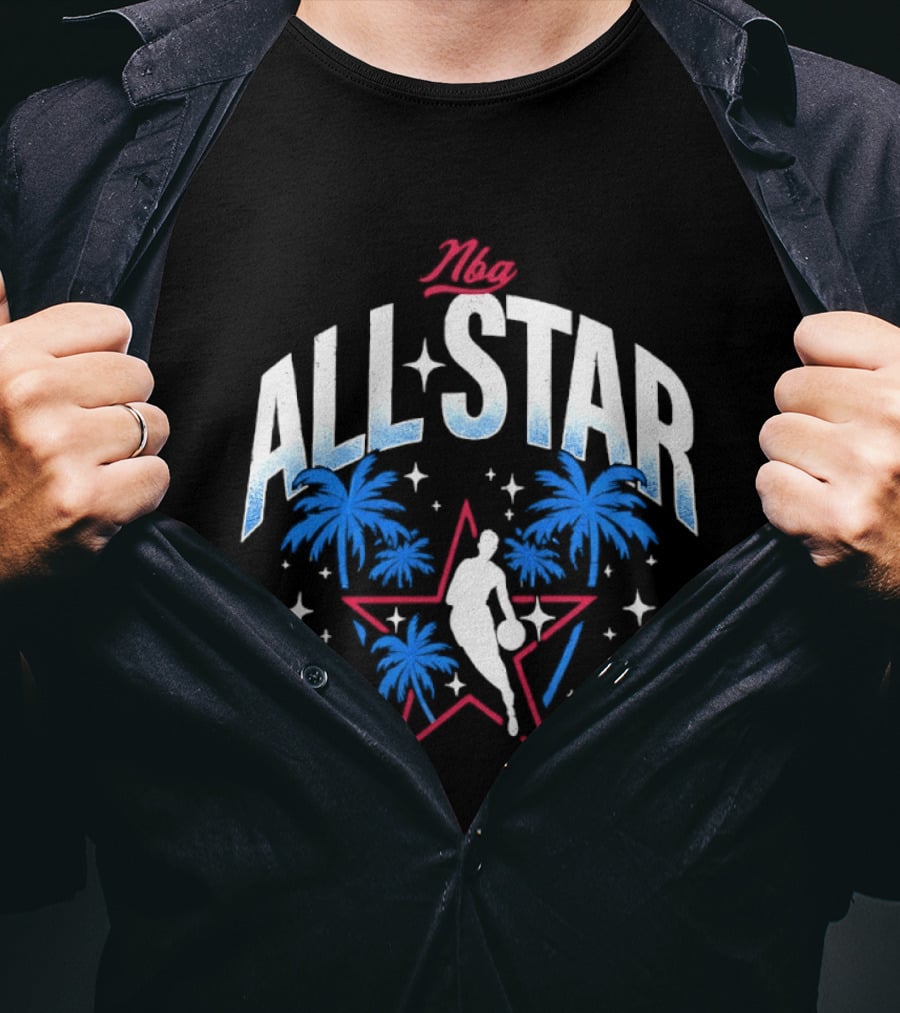 NBA All Star 2026 Los Angeles Tropical Stars Palms T-Shirt