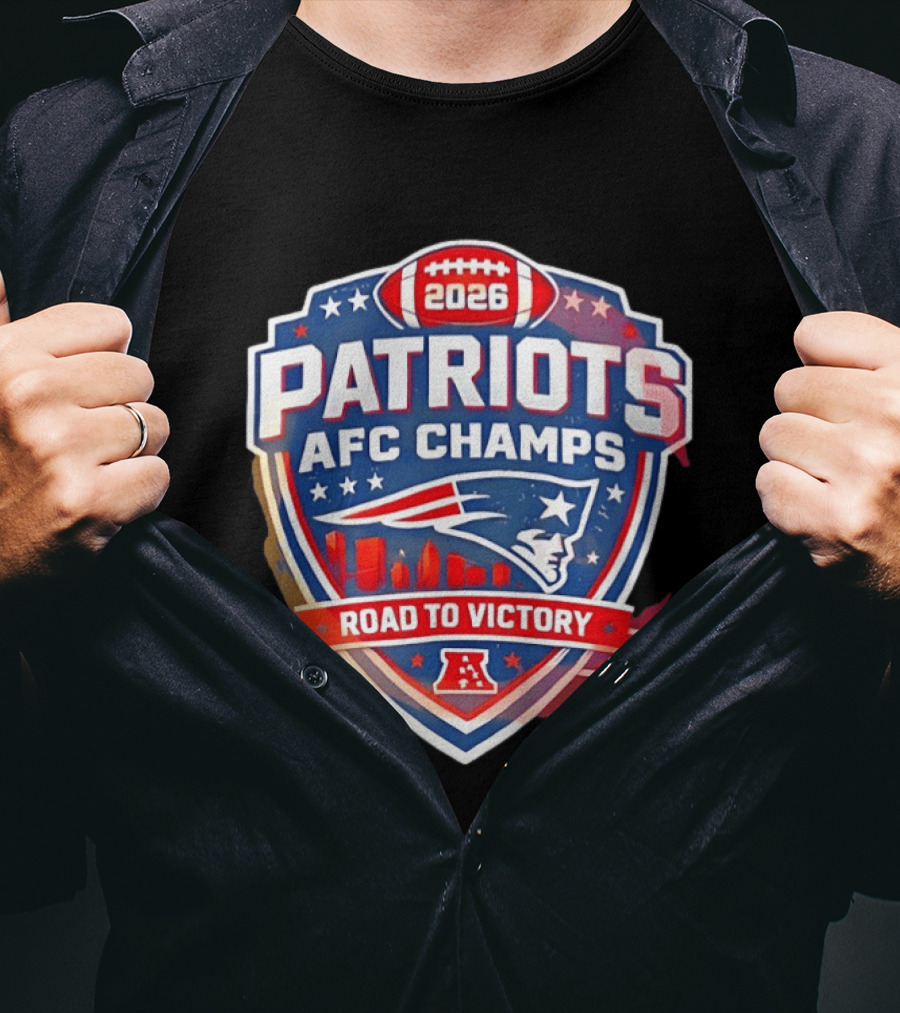 Patriots AFC Champs 2026 Road To Victory T-Shirt