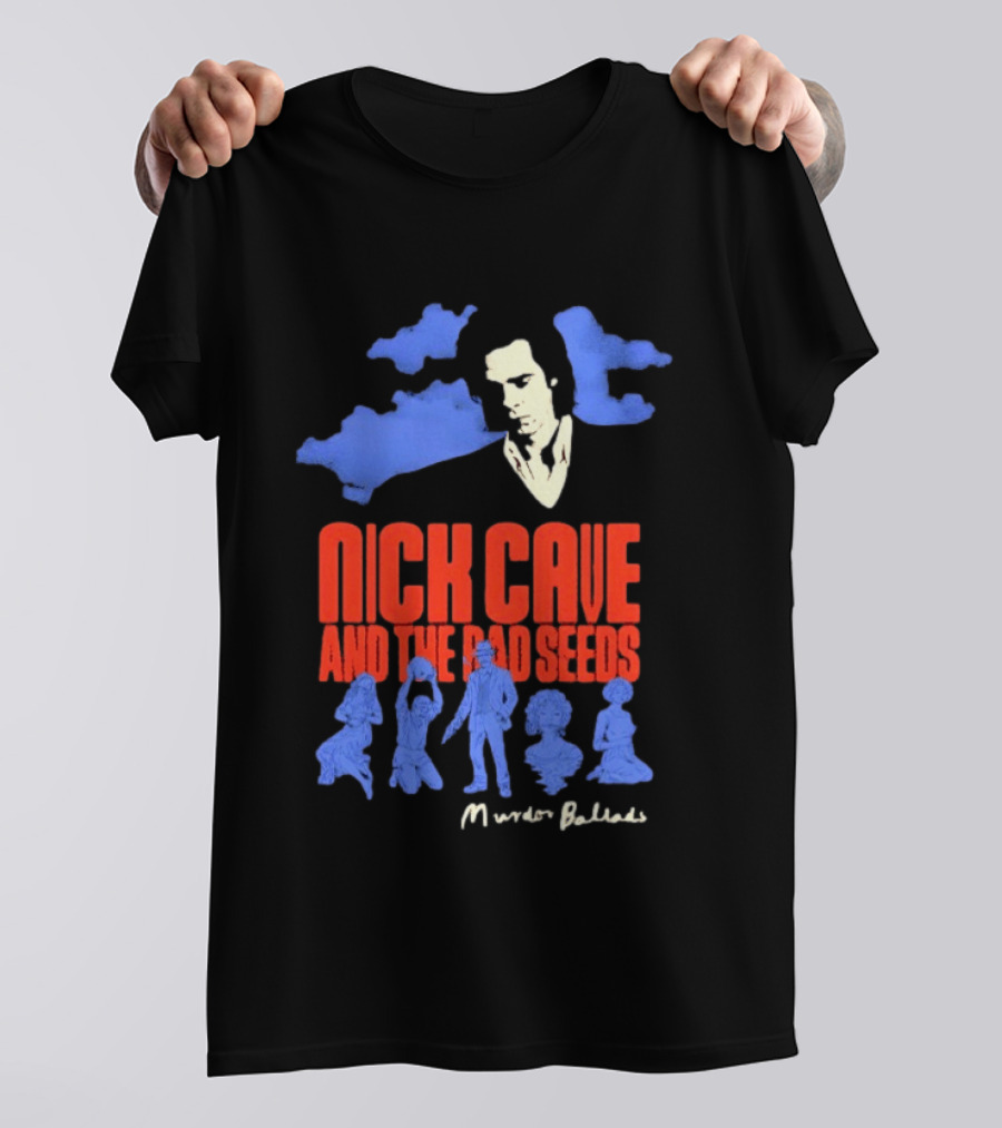 Nick Cave And The Bad Seeds Murder Ballads Blue Clouds T-Shirt