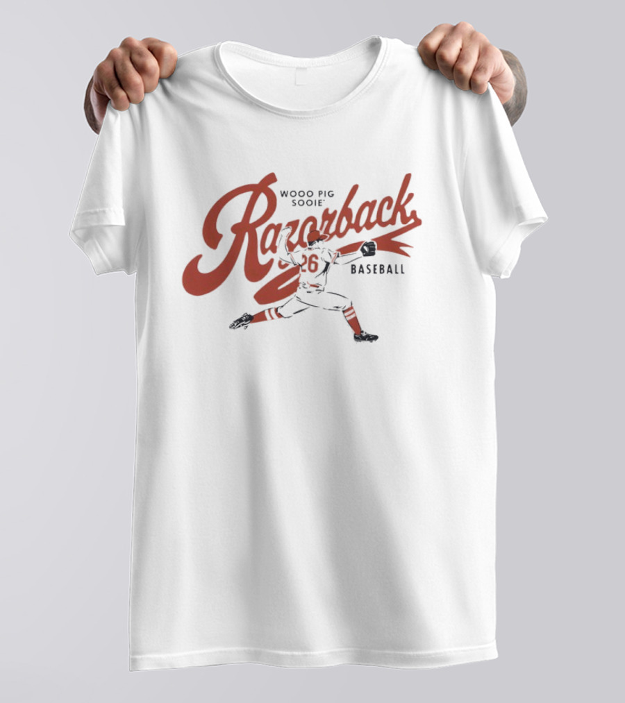 Woo Pig Sooie Razorback Baseball T-Shirt
