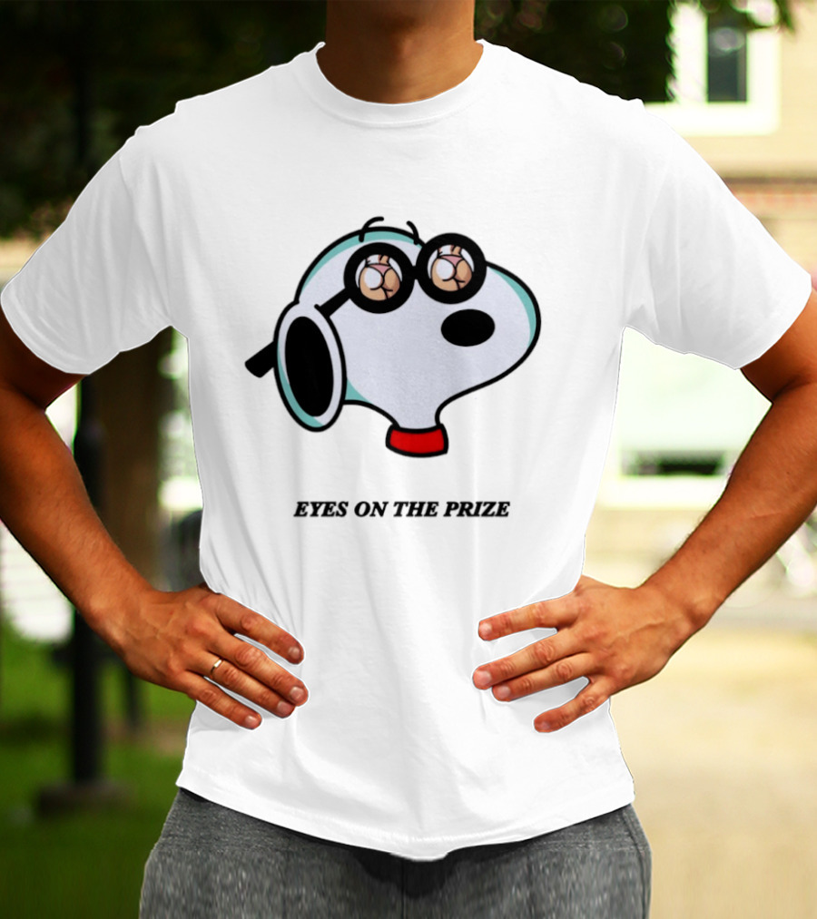 Snoopy Eyes On The Prize Vintage Peanuts Comic T-Shirt
