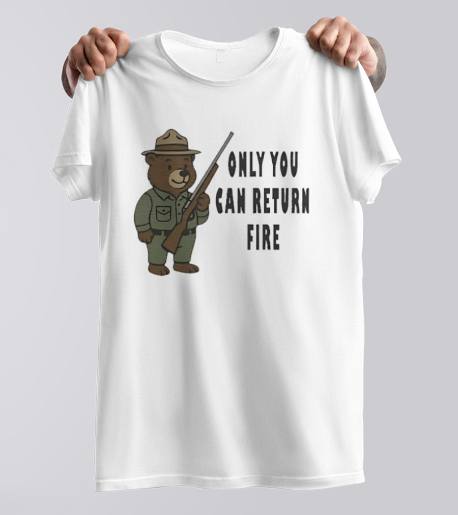 Smokey Bear Only You Can Return Fire Ranger Rifle T-Shirt