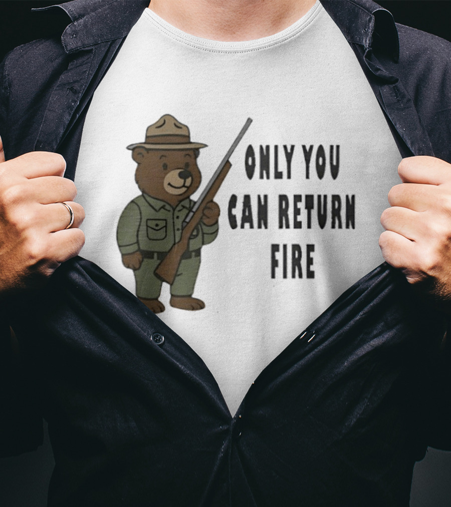 Smokey Bear Only You Can Return Fire Ranger Rifle T-Shirt