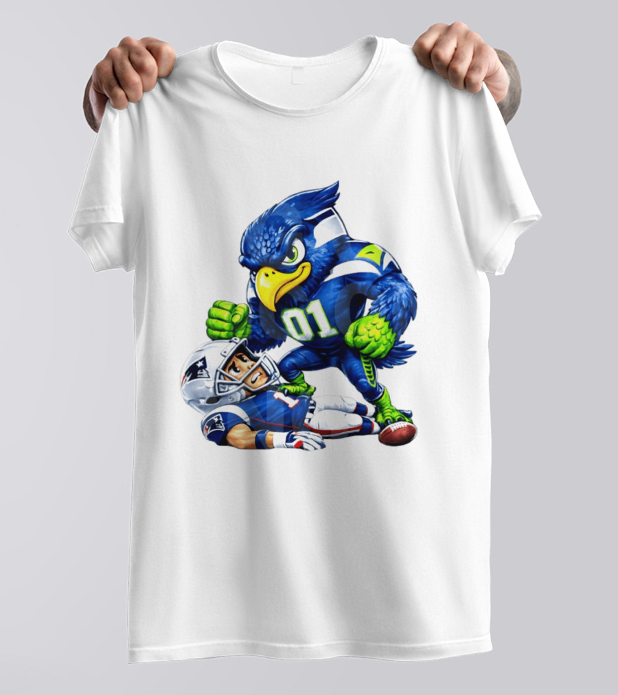 Seattle Seahawks Crush New England Patriots 2026 Football Rivalry Showdown T-Shirt