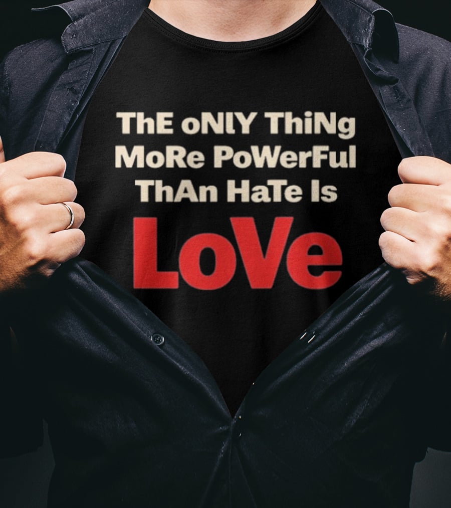 Bad Bunny Abolish Ice The Only Thing More Powerful Than Hate Is Love T-Shirt