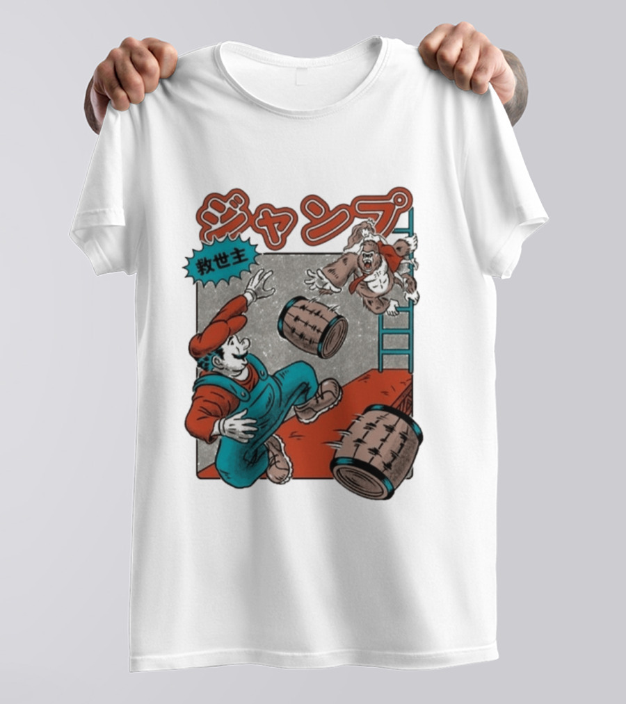 Jumping Savior Retro Japanese T-Shirt