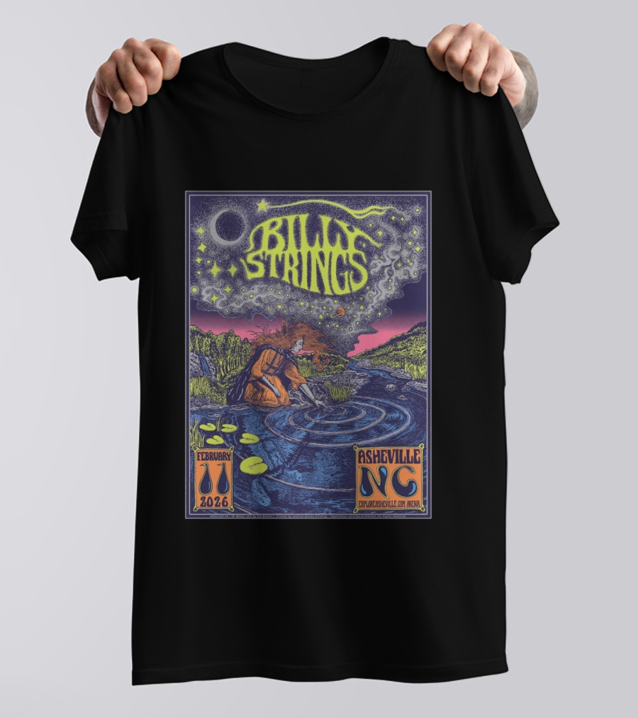 Billy Strings February 2026 ExploreAsheville.com Arena Asheville NC T-Shirt