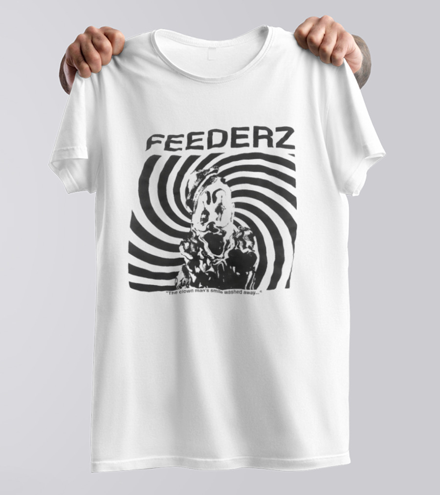 Feederz Clown Man's Smile Washed Away Spiral T-Shirt