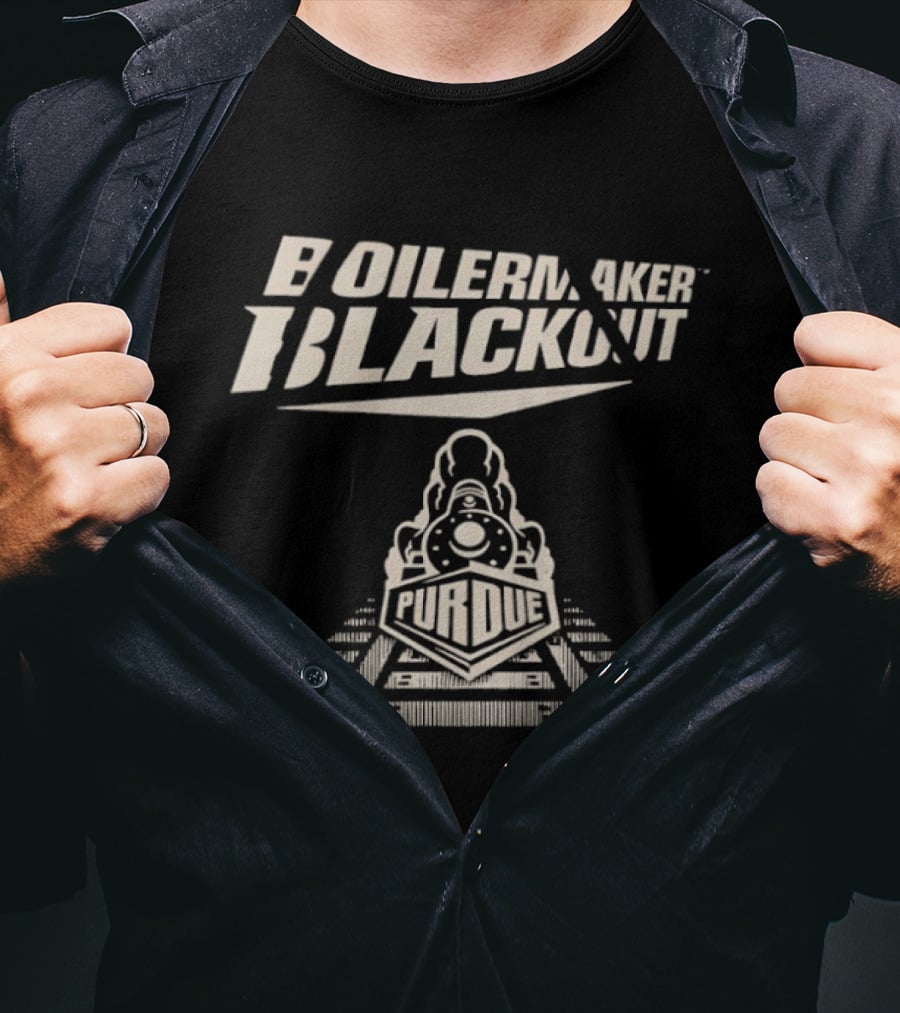 Boilermaker Blackout Purdue Train T-Shirt