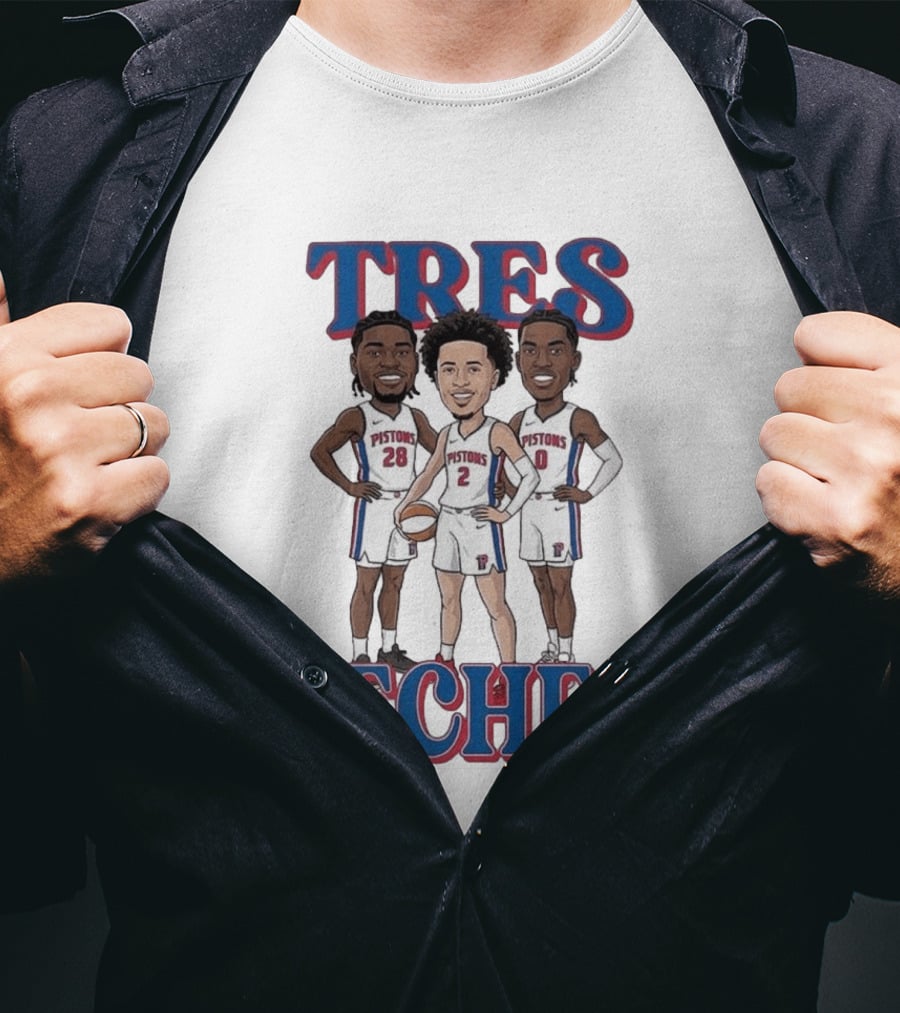 Tres Leches Detroit Pistons Isaiah Stewart Jalen Duren Cade Cunningham Team 28 2 0 T-Shirt