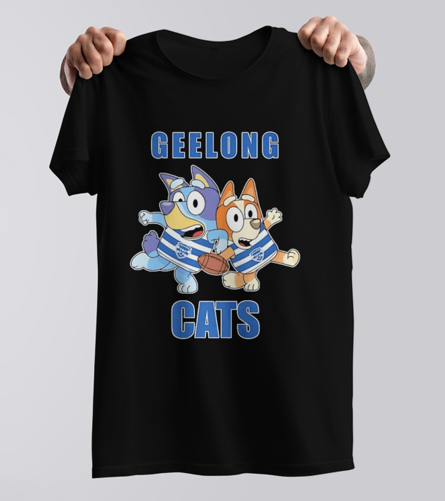 Bluey Bingo Geelong Cats Football Fans Rugby Outfits T-Shirt