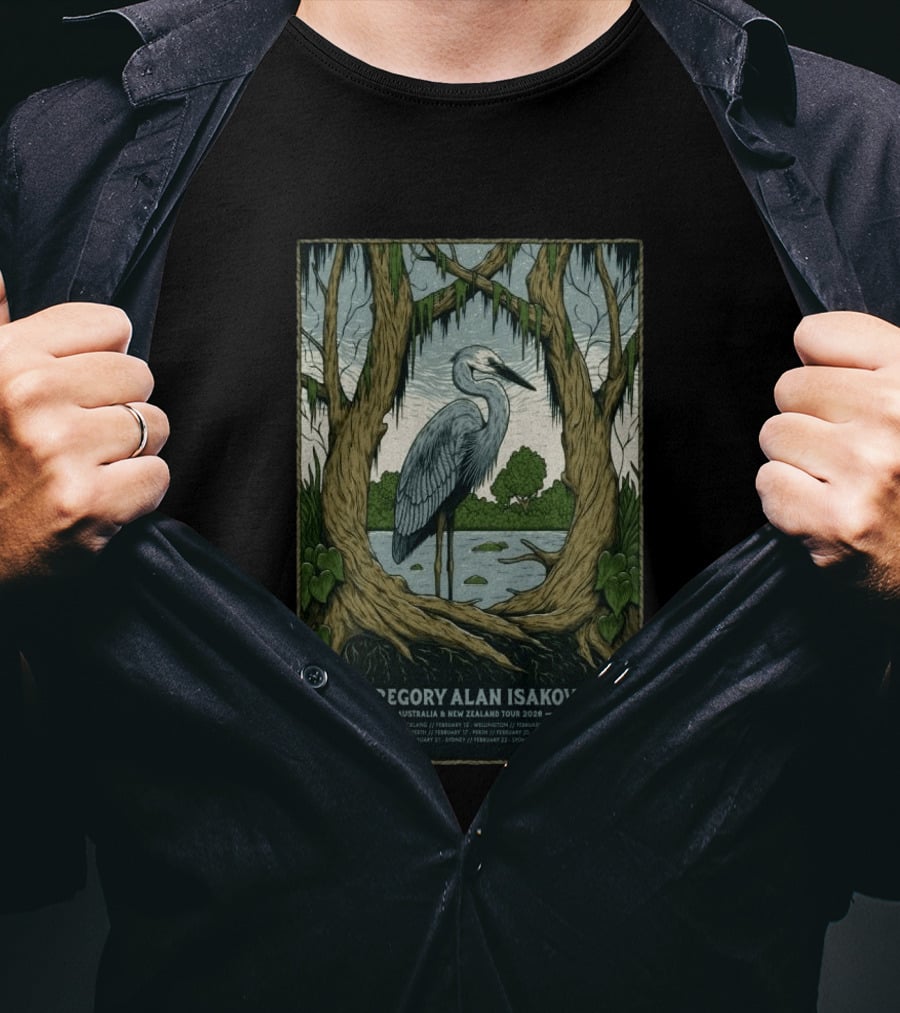 Gregory Alan Isakov Australia And New Zealand Tour 2026 Heron Scenic T-Shirt