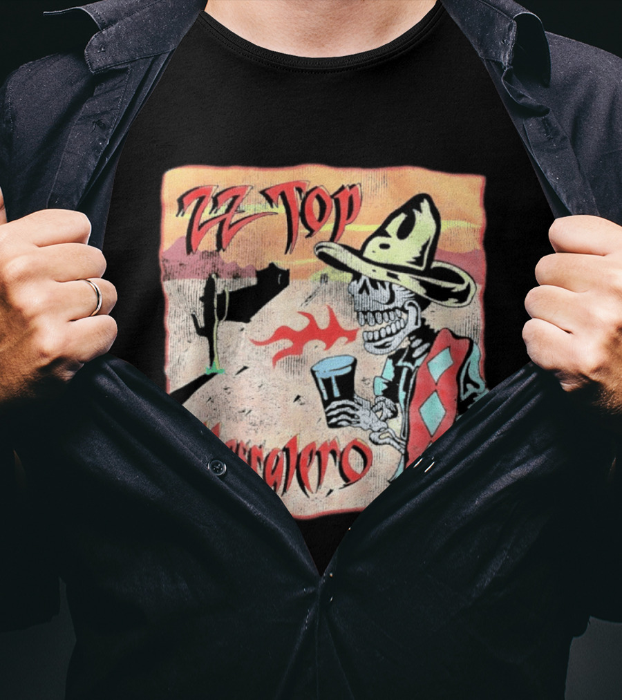 ZZ Top Mescalero Skeleton Desert Scene T-Shirt