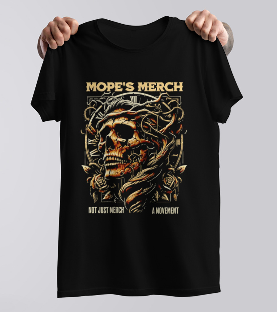 Mope's Merch Skull Not Just Merch A Movement T-Shirt