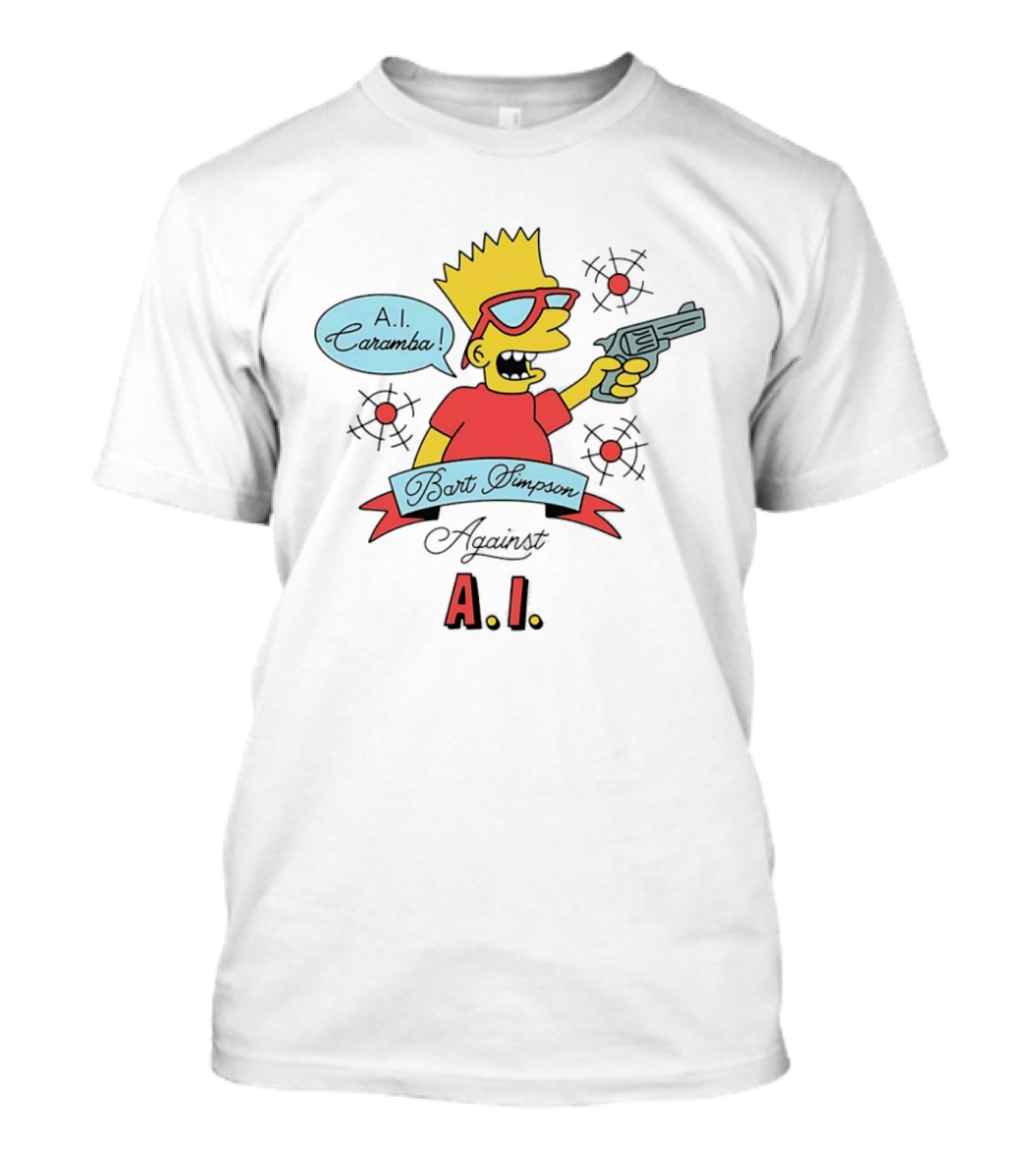 Bart Simpson A.I. Caramba Against A.I. T-Shirt