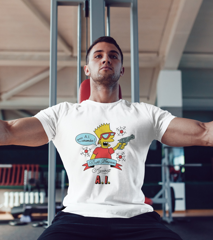 Bart Simpson A.I. Caramba Against A.I. T-Shirt
