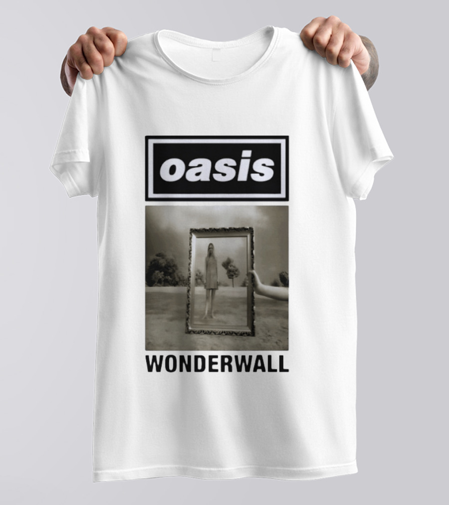 Oasis Wonderwall Surreal Mirror Reflection Image T-Shirt
