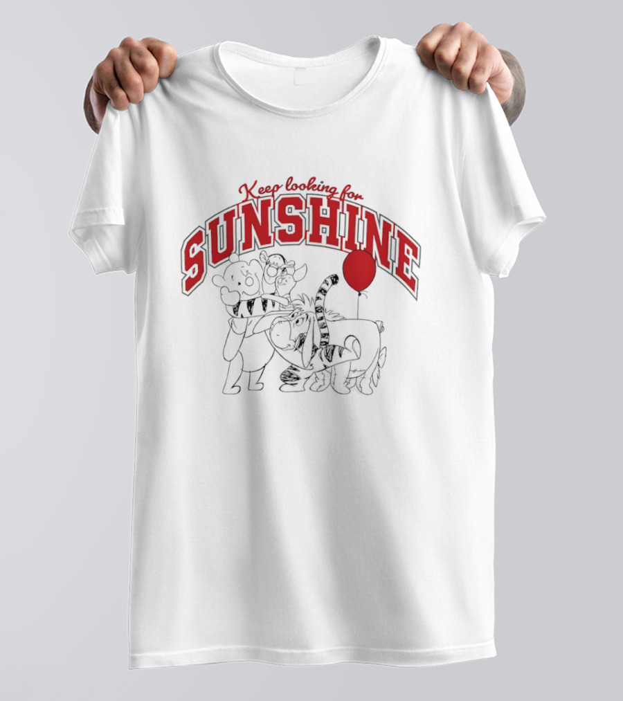 Keep Looking For Sunshine Winnie The Pooh Balloon Friends T-Shirt