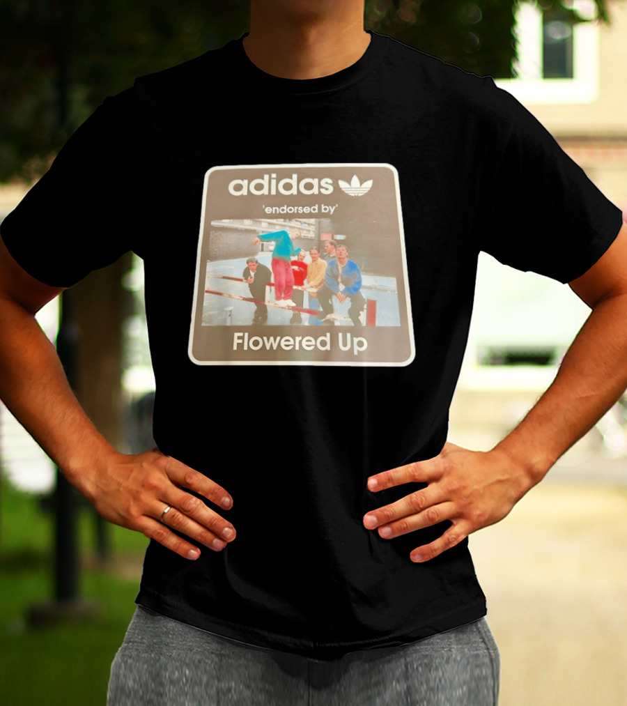 Adidas Originals Endorsed By Flowered Up Retro Street Style Fashion T-Shirt