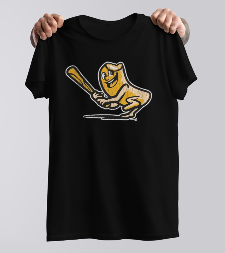 Akron RubberDucks Cream Stick Donuts Baseball Batter T-Shirt