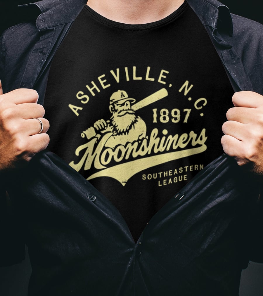 Asheville N.C. Moonshiners 1897 Southeastern League Baseball Team T-Shirt